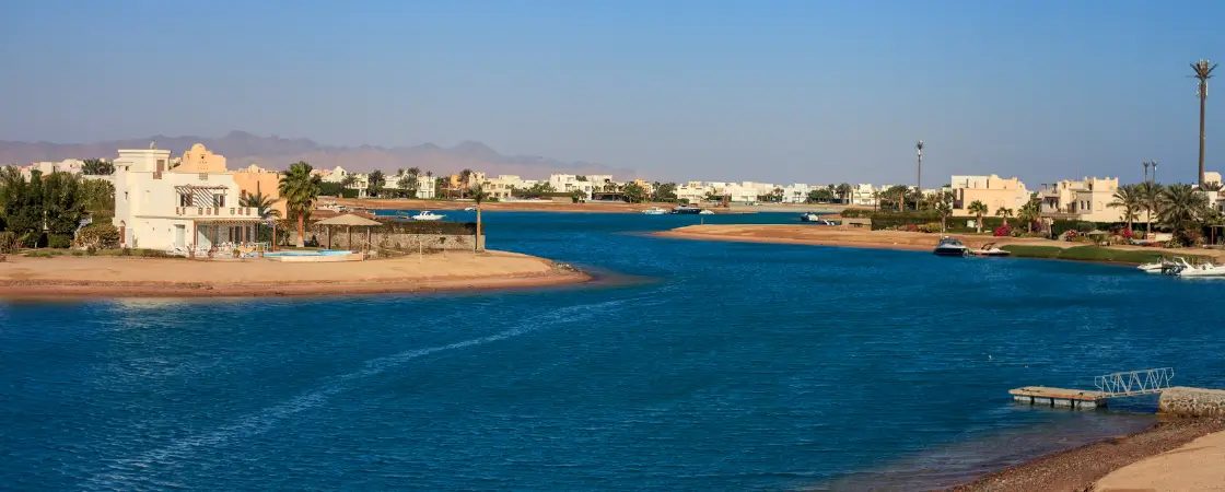 El Gouna lagoons and marina, Red Sea Egypt city tour from Hurghada
